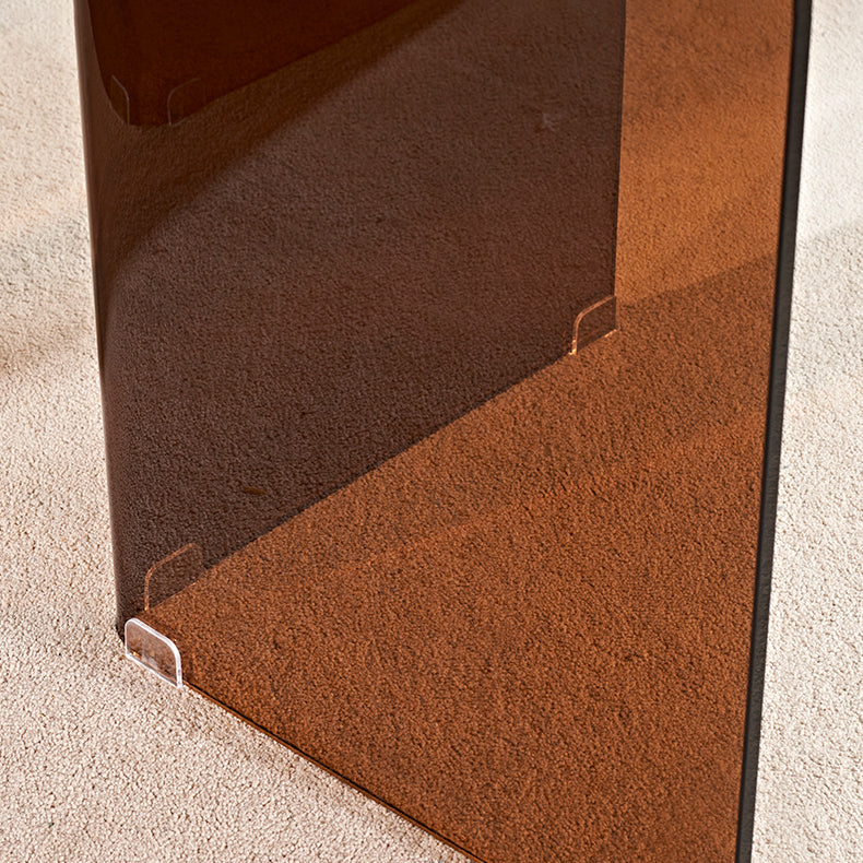 Tempered Glass Modern Free Form Indoor Table Glass Table for Dining Room Clearhalo ' dining_table' 'Dining Tables & Seating' 'Dining Tables' 'furn' 'furn_dining_table' 'Furniture' 'furniture_dining_table' 'Kitchen & Dining Furniture' 'kitchen&dining_furn' 'kitchen' 'kitchen_dining_table' 3740028