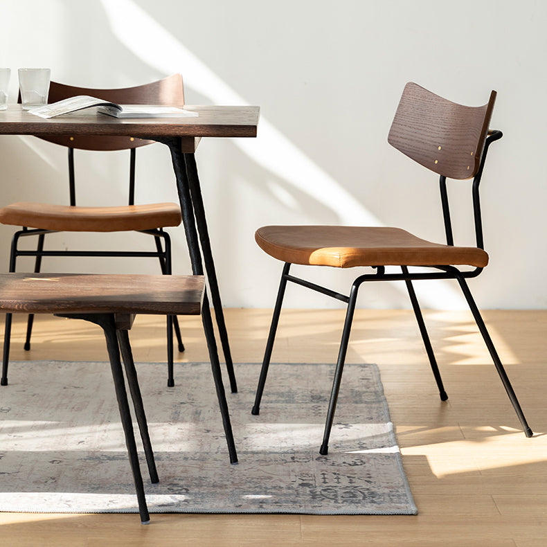Industrial Rectangle 4-foot Home Furniture Solid Wood Dining Table for Home Clearhalo ' dining_table' 'Dining Tables & Seating' 'Dining Tables' 'furn' 'furn_dining_table' 'Furniture' 'furniture_dining_table' 'Kitchen & Dining Furniture' 'kitchen&dining_furn' 'kitchen' 'kitchen_dining_table' 3740046