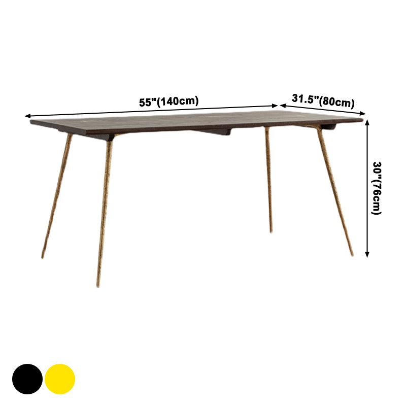 Industrial Rectangle 4-foot Home Furniture Solid Wood Dining Table for Home Clearhalo ' dining_table' 'Dining Tables & Seating' 'Dining Tables' 'furn' 'furn_dining_table' 'Furniture' 'furniture_dining_table' 'Kitchen & Dining Furniture' 'kitchen&dining_furn' 'kitchen' 'kitchen_dining_table' 3740050
