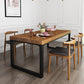Industrial Rectangle Dining Table Pine Solid Wood Table with Black Double Pedestal for Dining Room Clearhalo ' dining_table' 'Dining Tables & Seating' 'Dining Tables' 'furn' 'furn_dining_table' 'Furniture' 'furniture_dining_table' 'Kitchen & Dining Furniture' 'kitchen&dining_furn' 'kitchen' 'kitchen_dining_table' 3740055