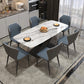 Metal Modern Rectangular Dining Table Sintered Stone Table with Pedestal Base Clearhalo ' dining_table' 'Dining Tables & Seating' 'Dining Tables' 'furn' 'furn_dining_table' 'Furniture' 'furniture_dining_table' 'Kitchen & Dining Furniture' 'kitchen&dining_furn' 'kitchen' 'kitchen_dining_table' 3740067