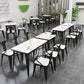 Industrial Style Sintered Stone Dining Table White Table with Black Frame for Dinning Room Clearhalo ' dining_table' 'Dining Tables & Seating' 'Dining Tables' 'furn' 'furn_dining_table' 'Furniture' 'furniture_dining_table' 'Kitchen & Dining Furniture' 'kitchen&dining_furn' 'kitchen' 'kitchen_dining_table' 3740078