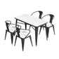 Industrial Style Sintered Stone Dining Table White Table with Black Frame for Dinning Room Clearhalo ' dining_table' 'Dining Tables & Seating' 'Dining Tables' 'furn' 'furn_dining_table' 'Furniture' 'furniture_dining_table' 'Kitchen & Dining Furniture' 'kitchen&dining_furn' 'kitchen' 'kitchen_dining_table' 3740082
