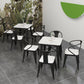 Industrial Style Sintered Stone Dining Table White Table with Black Frame for Dinning Room Clearhalo ' dining_table' 'Dining Tables & Seating' 'Dining Tables' 'furn' 'furn_dining_table' 'Furniture' 'furniture_dining_table' 'Kitchen & Dining Furniture' 'kitchen&dining_furn' 'kitchen' 'kitchen_dining_table' 3740084
