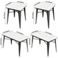 Industrial Style Sintered Stone Dining Table White Table with Black Frame for Dinning Room Clearhalo ' dining_table' 'Dining Tables & Seating' 'Dining Tables' 'furn' 'furn_dining_table' 'Furniture' 'furniture_dining_table' 'Kitchen & Dining Furniture' 'kitchen&dining_furn' 'kitchen' 'kitchen_dining_table' 3740086