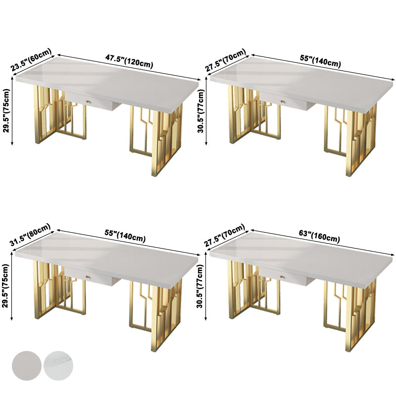 Metal Traditional Luxury Rectangle Indoor Table Sintered Stone Table for Kitchen and Dining Room Clearhalo ' dining_table' 'Dining Tables & Seating' 'Dining Tables' 'furn' 'furn_dining_table' 'Furniture' 'furniture_dining_table' 'Kitchen & Dining Furniture' 'kitchen&dining_furn' 'kitchen' 'kitchen_dining_table' 3740105