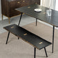 Industrial Rectangle Dining Room Table Oak Solid Wood Table with 4 Black Legs Clearhalo ' dining_table' 'Dining Tables & Seating' 'Dining Tables' 'furn' 'furn_dining_table' 'Furniture' 'furniture_dining_table' 'Kitchen & Dining Furniture' 'kitchen&dining_furn' 'kitchen' 'kitchen_dining_table' 3740112