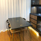 Industrial Rectangle Dining Room Table Oak Solid Wood Table with 4 Black Legs Clearhalo ' dining_table' 'Dining Tables & Seating' 'Dining Tables' 'furn' 'furn_dining_table' 'Furniture' 'furniture_dining_table' 'Kitchen & Dining Furniture' 'kitchen&dining_furn' 'kitchen' 'kitchen_dining_table' 3740123