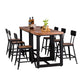 Industrial Dining Room Table Solid Wood Table with Black Trestle Base for Dining Room Clearhalo ' dining_table' 'Dining Tables & Seating' 'Dining Tables' 'furn' 'furn_dining_table' 'Furniture' 'furniture_dining_table' 'Kitchen & Dining Furniture' 'kitchen&dining_furn' 'kitchen' 'kitchen_dining_table' 3740133