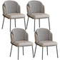 Contemporary Metal Dining Chairs Upholstered Armless Dining Chairs for Home Use Black White Gray 4 Piece Set Clearhalo ' kitchen&dining_furn' 'Dining Chairs' 'Dining Tables & Seating' 'dining_chair' 'furn' 'furn_dining_chair' 'Furniture' 'furniture_dining_chair' 'Kitchen & Dining Furniture' 'kitchen' 3740146