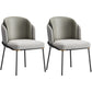 Contemporary Metal Dining Chairs Upholstered Armless Dining Chairs for Home Use Grey 2 Piece Set Clearhalo ' kitchen&dining_furn' 'Dining Chairs' 'Dining Tables & Seating' 'dining_chair' 'furn' 'furn_dining_chair' 'Furniture' 'furniture_dining_chair' 'Kitchen & Dining Furniture' 'kitchen' 3740156