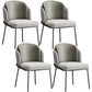 Contemporary Metal Dining Chairs Upholstered Armless Dining Chairs for Home Use Grey 4 Piece Set Clearhalo ' kitchen&dining_furn' 'Dining Chairs' 'Dining Tables & Seating' 'dining_chair' 'furn' 'furn_dining_chair' 'Furniture' 'furniture_dining_chair' 'Kitchen & Dining Furniture' 'kitchen' 3740157