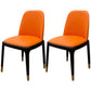 Industrial Ash Open Side Chair Matte Finish Leather Dining Chair with Black Legs Orange Wrought Iron 2 Piece Set Clearhalo ' kitchen&dining_furn' 'Dining Chairs' 'Dining Tables & Seating' 'dining_chair' 'furn' 'furn_dining_chair' 'Furniture' 'furniture_dining_chair' 'Kitchen & Dining Furniture' 'kitchen' 3740159