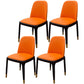 Industrial Ash Open Side Chair Matte Finish Leather Dining Chair with Black Legs Orange Wrought Iron 4 Piece Set Clearhalo ' kitchen&dining_furn' 'Dining Chairs' 'Dining Tables & Seating' 'dining_chair' 'furn' 'furn_dining_chair' 'Furniture' 'furniture_dining_chair' 'Kitchen & Dining Furniture' 'kitchen' 3740160