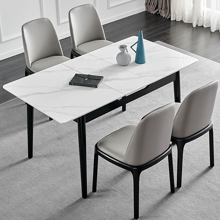 Industrial Ash Open Side Chair Matte Finish Leather Dining Chair with Black Legs Clearhalo ' kitchen&dining_furn' 'Dining Chairs' 'Dining Tables & Seating' 'dining_chair' 'furn' 'furn_dining_chair' 'Furniture' 'furniture_dining_chair' 'Kitchen & Dining Furniture' 'kitchen' 3740161