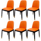 Industrial Ash Open Side Chair Matte Finish Leather Dining Chair with Black Legs Orange Wrought Iron 6 Piece Set Clearhalo ' kitchen&dining_furn' 'Dining Chairs' 'Dining Tables & Seating' 'dining_chair' 'furn' 'furn_dining_chair' 'Furniture' 'furniture_dining_chair' 'Kitchen & Dining Furniture' 'kitchen' 3740162