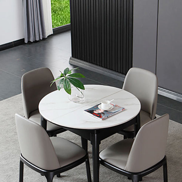 Industrial Ash Open Side Chair Matte Finish Leather Dining Chair with Black Legs Clearhalo ' kitchen&dining_furn' 'Dining Chairs' 'Dining Tables & Seating' 'dining_chair' 'furn' 'furn_dining_chair' 'Furniture' 'furniture_dining_chair' 'Kitchen & Dining Furniture' 'kitchen' 3740165