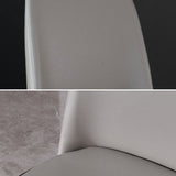 Industrial Ash Open Side Chair Matte Finish Leather Dining Chair with Black Legs Clearhalo ' kitchen&dining_furn' 'Dining Chairs' 'Dining Tables & Seating' 'dining_chair' 'furn' 'furn_dining_chair' 'Furniture' 'furniture_dining_chair' 'Kitchen & Dining Furniture' 'kitchen' 3740168