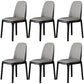 Industrial Ash Open Side Chair Matte Finish Leather Dining Chair with Black Legs Grey Wood 6 Piece Set Clearhalo ' kitchen&dining_furn' 'Dining Chairs' 'Dining Tables & Seating' 'dining_chair' 'furn' 'furn_dining_chair' 'Furniture' 'furniture_dining_chair' 'Kitchen & Dining Furniture' 'kitchen' 3740169