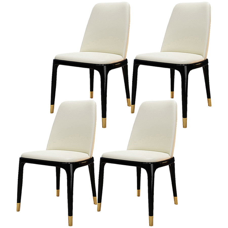 Industrial Ash Open Side Chair Matte Finish Leather Dining Chair with Black Legs Beige Wrought Iron 4 Piece Set Clearhalo ' kitchen&dining_furn' 'Dining Chairs' 'Dining Tables & Seating' 'dining_chair' 'furn' 'furn_dining_chair' 'Furniture' 'furniture_dining_chair' 'Kitchen & Dining Furniture' 'kitchen' 3740180