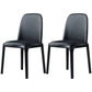 Industrial Ash Open Side Chair Matte Finish Leather Dining Chair with Black Legs Black Wood 2 Piece Set Clearhalo ' kitchen&dining_furn' 'Dining Chairs' 'Dining Tables & Seating' 'dining_chair' 'furn' 'furn_dining_chair' 'Furniture' 'furniture_dining_chair' 'Kitchen & Dining Furniture' 'kitchen' 3740182