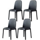 Industrial Ash Open Side Chair Matte Finish Leather Dining Chair with Black Legs Black Wood 4 Piece Set Clearhalo ' kitchen&dining_furn' 'Dining Chairs' 'Dining Tables & Seating' 'dining_chair' 'furn' 'furn_dining_chair' 'Furniture' 'furniture_dining_chair' 'Kitchen & Dining Furniture' 'kitchen' 3740183