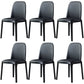 Industrial Ash Open Side Chair Matte Finish Leather Dining Chair with Black Legs Black Wood 6 Piece Set Clearhalo ' kitchen&dining_furn' 'Dining Chairs' 'Dining Tables & Seating' 'dining_chair' 'furn' 'furn_dining_chair' 'Furniture' 'furniture_dining_chair' 'Kitchen & Dining Furniture' 'kitchen' 3740184