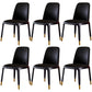 Industrial Ash Open Side Chair Matte Finish Leather Dining Chair with Black Legs Black Wrought Iron 6 Piece Set Clearhalo ' kitchen&dining_furn' 'Dining Chairs' 'Dining Tables & Seating' 'dining_chair' 'furn' 'furn_dining_chair' 'Furniture' 'furniture_dining_chair' 'Kitchen & Dining Furniture' 'kitchen' 3740190