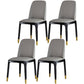 Industrial Ash Open Side Chair Matte Finish Leather Dining Chair with Black Legs Grey Wrought Iron 4 Piece Set Clearhalo ' kitchen&dining_furn' 'Dining Chairs' 'Dining Tables & Seating' 'dining_chair' 'furn' 'furn_dining_chair' 'Furniture' 'furniture_dining_chair' 'Kitchen & Dining Furniture' 'kitchen' 3740192