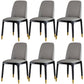 Industrial Ash Open Side Chair Matte Finish Leather Dining Chair with Black Legs Grey Wrought Iron 6 Piece Set Clearhalo ' kitchen&dining_furn' 'Dining Chairs' 'Dining Tables & Seating' 'dining_chair' 'furn' 'furn_dining_chair' 'Furniture' 'furniture_dining_chair' 'Kitchen & Dining Furniture' 'kitchen' 3740193