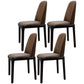 Industrial Ash Open Side Chair Matte Finish Leather Dining Chair with Black Legs Coffee Wood 4 Piece Set Clearhalo ' kitchen&dining_furn' 'Dining Chairs' 'Dining Tables & Seating' 'dining_chair' 'furn' 'furn_dining_chair' 'Furniture' 'furniture_dining_chair' 'Kitchen & Dining Furniture' 'kitchen' 3740195