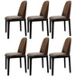 Industrial Ash Open Side Chair Matte Finish Leather Dining Chair with Black Legs Coffee Wood 6 Piece Set Clearhalo ' kitchen&dining_furn' 'Dining Chairs' 'Dining Tables & Seating' 'dining_chair' 'furn' 'furn_dining_chair' 'Furniture' 'furniture_dining_chair' 'Kitchen & Dining Furniture' 'kitchen' 3740196
