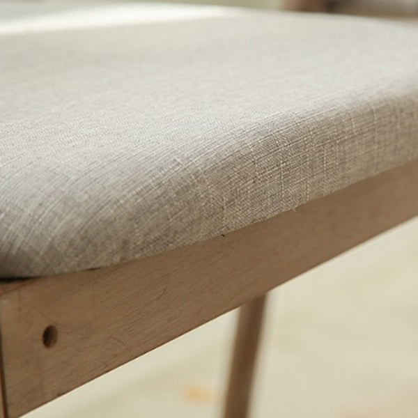 Country Style Dining Arm Chairs Indoor Linen Upholstered Open Back Armchair Clearhalo ' kitchen&dining_furn' 'Dining Chairs' 'Dining Tables & Seating' 'dining_chair' 'furn' 'furn_dining_chair' 'Furniture' 'furniture_dining_chair' 'Kitchen & Dining Furniture' 'kitchen' 3740212