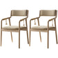 Country Style Dining Arm Chairs Indoor Linen Upholstered Open Back Armchair Khaki 2 Piece Set Clearhalo ' kitchen&dining_furn' 'Dining Chairs' 'Dining Tables & Seating' 'dining_chair' 'furn' 'furn_dining_chair' 'Furniture' 'furniture_dining_chair' 'Kitchen & Dining Furniture' 'kitchen' 3740217