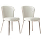 Contemporary Metal Dining Chairs Armless Wingback Side Chair for Home Use White 2 Piece Set Clearhalo ' kitchen&dining_furn' 'Dining Chairs' 'Dining Tables & Seating' 'dining_chair' 'furn' 'furn_dining_chair' 'Furniture' 'furniture_dining_chair' 'Kitchen & Dining Furniture' 'kitchen' 3740233