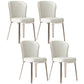 Contemporary Metal Dining Chairs Armless Wingback Side Chair for Home Use White 4 Piece Set Clearhalo ' kitchen&dining_furn' 'Dining Chairs' 'Dining Tables & Seating' 'dining_chair' 'furn' 'furn_dining_chair' 'Furniture' 'furniture_dining_chair' 'Kitchen & Dining Furniture' 'kitchen' 3740235