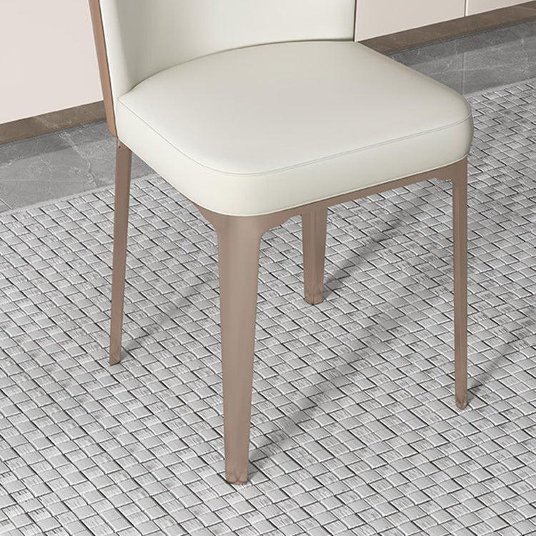 Contemporary Metal Dining Chairs Armless Wingback Side Chair for Home Use Clearhalo ' kitchen&dining_furn' 'Dining Chairs' 'Dining Tables & Seating' 'dining_chair' 'furn' 'furn_dining_chair' 'Furniture' 'furniture_dining_chair' 'Kitchen & Dining Furniture' 'kitchen' 3740237