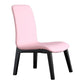 Scandinavian Style Ash Wood Dining Side Chair Solid Back Armless Chair for Home Use Pink 1 Piece Black Clearhalo ' kitchen&dining_furn' 'Dining Chairs' 'Dining Tables & Seating' 'dining_chair' 'furn' 'furn_dining_chair' 'Furniture' 'furniture_dining_chair' 'Kitchen & Dining Furniture' 'kitchen' 3740288