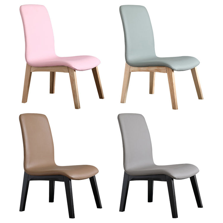 Scandinavian Style Ash Wood Dining Side Chair Solid Back Armless Chair for Home Use Clearhalo ' kitchen&dining_furn' 'Dining Chairs' 'Dining Tables & Seating' 'dining_chair' 'furn' 'furn_dining_chair' 'Furniture' 'furniture_dining_chair' 'Kitchen & Dining Furniture' 'kitchen' 3740294