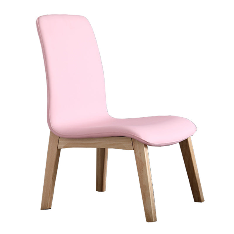 Scandinavian Style Ash Wood Dining Side Chair Solid Back Armless Chair for Home Use Clearhalo ' kitchen&dining_furn' 'Dining Chairs' 'Dining Tables & Seating' 'dining_chair' 'furn' 'furn_dining_chair' 'Furniture' 'furniture_dining_chair' 'Kitchen & Dining Furniture' 'kitchen' 3740295