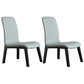 Scandinavian Style Ash Wood Dining Side Chair Solid Back Armless Chair for Home Use Green 2 Piece Set Black Clearhalo ' kitchen&dining_furn' 'Dining Chairs' 'Dining Tables & Seating' 'dining_chair' 'furn' 'furn_dining_chair' 'Furniture' 'furniture_dining_chair' 'Kitchen & Dining Furniture' 'kitchen' 3740296