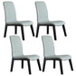 Scandinavian Style Ash Wood Dining Side Chair Solid Back Armless Chair for Home Use Green 4 Piece Set Black Clearhalo ' kitchen&dining_furn' 'Dining Chairs' 'Dining Tables & Seating' 'dining_chair' 'furn' 'furn_dining_chair' 'Furniture' 'furniture_dining_chair' 'Kitchen & Dining Furniture' 'kitchen' 3740298