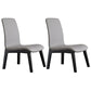 Scandinavian Style Ash Wood Dining Side Chair Solid Back Armless Chair for Home Use Grey 2 Piece Set Black Clearhalo ' kitchen&dining_furn' 'Dining Chairs' 'Dining Tables & Seating' 'dining_chair' 'furn' 'furn_dining_chair' 'Furniture' 'furniture_dining_chair' 'Kitchen & Dining Furniture' 'kitchen' 3740302