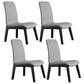 Scandinavian Style Ash Wood Dining Side Chair Solid Back Armless Chair for Home Use Grey 4 Piece Set Black Clearhalo ' kitchen&dining_furn' 'Dining Chairs' 'Dining Tables & Seating' 'dining_chair' 'furn' 'furn_dining_chair' 'Furniture' 'furniture_dining_chair' 'Kitchen & Dining Furniture' 'kitchen' 3740304