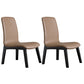 Scandinavian Style Ash Wood Dining Side Chair Solid Back Armless Chair for Home Use Brown 2 Piece Set Black Clearhalo ' kitchen&dining_furn' 'Dining Chairs' 'Dining Tables & Seating' 'dining_chair' 'furn' 'furn_dining_chair' 'Furniture' 'furniture_dining_chair' 'Kitchen & Dining Furniture' 'kitchen' 3740307