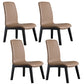 Scandinavian Style Ash Wood Dining Side Chair Solid Back Armless Chair for Home Use Brown 4 Piece Set Black Clearhalo ' kitchen&dining_furn' 'Dining Chairs' 'Dining Tables & Seating' 'dining_chair' 'furn' 'furn_dining_chair' 'Furniture' 'furniture_dining_chair' 'Kitchen & Dining Furniture' 'kitchen' 3740308