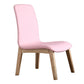 Scandinavian Style Ash Wood Dining Side Chair Solid Back Armless Chair for Home Use Pink 1 Piece Natural Wood Clearhalo ' kitchen&dining_furn' 'Dining Chairs' 'Dining Tables & Seating' 'dining_chair' 'furn' 'furn_dining_chair' 'Furniture' 'furniture_dining_chair' 'Kitchen & Dining Furniture' 'kitchen' 3740309