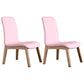 Scandinavian Style Ash Wood Dining Side Chair Solid Back Armless Chair for Home Use Pink 2 Piece Set Natural Wood Clearhalo ' kitchen&dining_furn' 'Dining Chairs' 'Dining Tables & Seating' 'dining_chair' 'furn' 'furn_dining_chair' 'Furniture' 'furniture_dining_chair' 'Kitchen & Dining Furniture' 'kitchen' 3740310