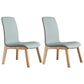 Scandinavian Style Ash Wood Dining Side Chair Solid Back Armless Chair for Home Use Green 2 Piece Set Natural Wood Clearhalo ' kitchen&dining_furn' 'Dining Chairs' 'Dining Tables & Seating' 'dining_chair' 'furn' 'furn_dining_chair' 'Furniture' 'furniture_dining_chair' 'Kitchen & Dining Furniture' 'kitchen' 3740313
