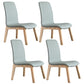Scandinavian Style Ash Wood Dining Side Chair Solid Back Armless Chair for Home Use Green 4 Piece Set Natural Wood Clearhalo ' kitchen&dining_furn' 'Dining Chairs' 'Dining Tables & Seating' 'dining_chair' 'furn' 'furn_dining_chair' 'Furniture' 'furniture_dining_chair' 'Kitchen & Dining Furniture' 'kitchen' 3740314